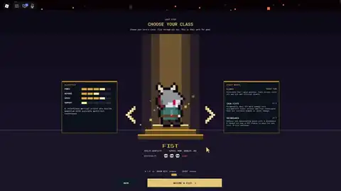 Choose Your Class — Fist Base kit while comparing Act 1 letters